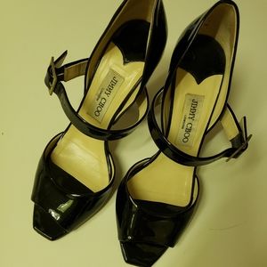Jimmy Choo black patent leather heels